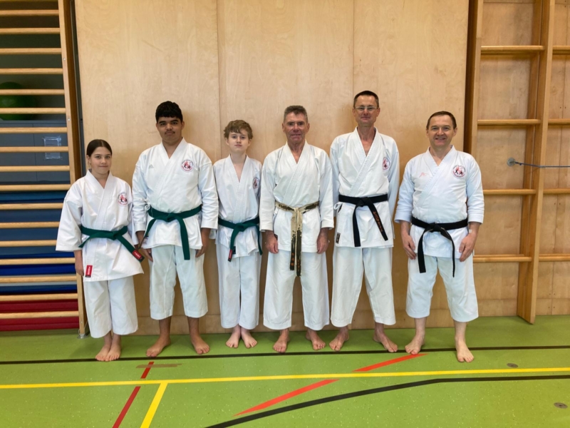 Bassai-Dai Seminar 2025 - Elisa, Jonas, Darius, Ferdinand, Johann, Sensei Fritz